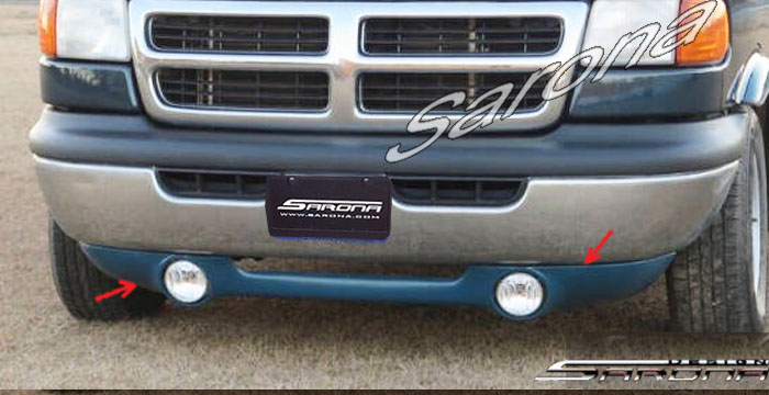 Custom Dodge Van  All Styles Front Lip/Splitter (1998 - 2003) - $290.00 (Part #DG-072-FA)